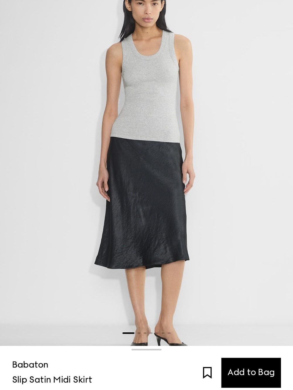 Babaton slip satin slip skirt navy size 8